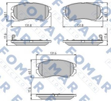 Колодки тормозные дисковые FOMAR FO 932381