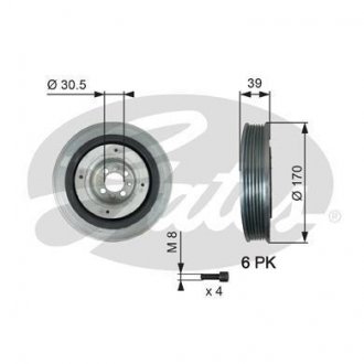 Шкив Gates TVD1013A