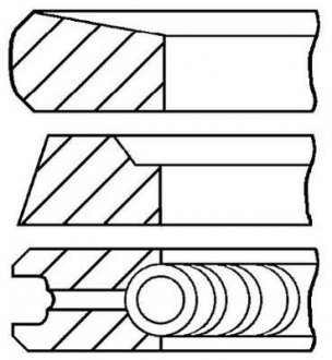 Кольца поршневые GOETZE 08-436107-00