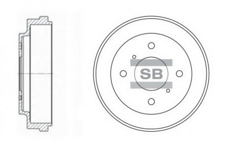 Барабан тормозной Hi-Q (SANGSIN) SD4212