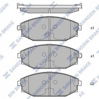 Комплект тормозных колодок из 4 шт. дисков Hi-Q (SANGSIN) SP1053