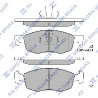 Тормозные колодки Hi-Q (SANGSIN) SP1198