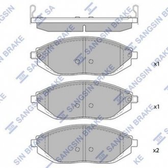 Колодки гальмівні дискові Hi-Q (SANGSIN) SP1392