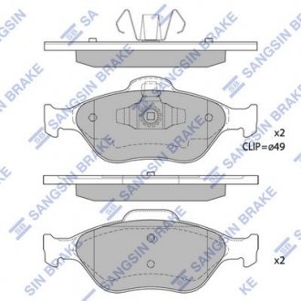 Тормозные колодки Hi-Q (SANGSIN) SP1565