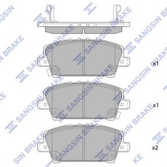 Тормозные колодки Hi-Q (SANGSIN) SP1569