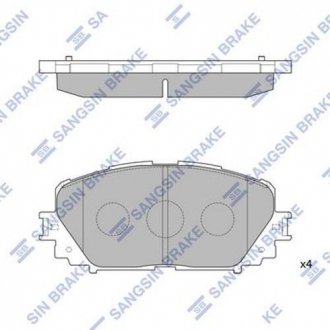 Комплект тормозных колодок. Hi-Q (SANGSIN) SP1588