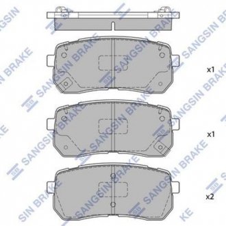 Тормозные колодки Hi-Q (SANGSIN) SP1691