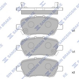 Кт. Гальмівні колодки Hi-Q (SANGSIN) SP2104