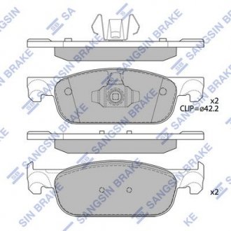 Кт. Гальмівні колодки Hi-Q (SANGSIN) SP4054