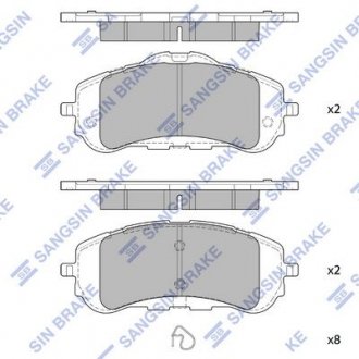 Комплект гальмівних колодок - дискові Hi-Q (SANGSIN) SP4210