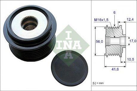 Шків генератора INA 535 0210 10