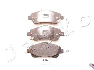 Колодки гальмівні дискові Toyota Corolla verso 1.6 (04-09),Toyota Corolla verso 1.8 (04-09) JAPKO 50206