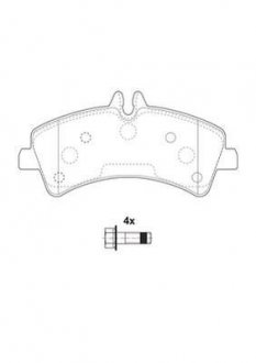 Тормозные колодки задние Mercedes Sprinter / VW Crafter Jurid 2921709560