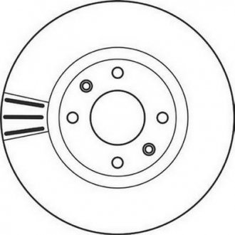 Тормозной диск передний Citroen Berlingo / DS / Opel Corsa / Peugeot 206, 207, 208, 307, 308, Partn Jurid 562129JC