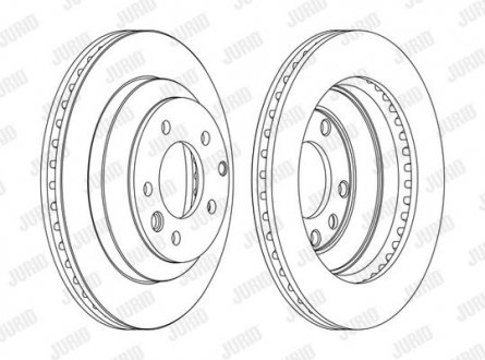 Гальмівний диск задній Audi Q7 / Porshe Cayenne / VW Touareg Jurid 562393JC1