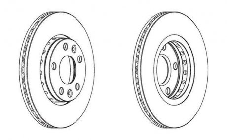 Тормозной диск передний Renault Captur II, Duster, Fluence, Laguna III, Megane III, Scenic, Zoe / N Jurid 562529JC