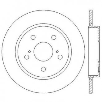 Гальмівний диск задній Toyota Auris, Corolla (2006->) Jurid 562599JC