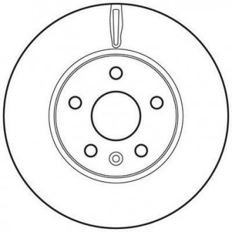 Гальмівний диск передній Chevrolet Aveo, Cruze / Opel Astra J Jurid 562642JC