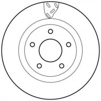 Тормозной диск передний Mitsubishi ASX / Jeep Compas, Patriot / Dodge Avenger, Caliber / Chrysler Jurid 562790JC (фото 1)