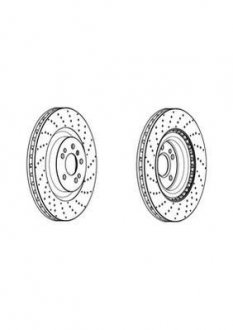 Тормозной диск передний Mercedes GLE (C292), M-Class (W166) (2011->) Jurid 562954JC1