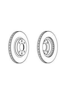 Тормозной диск передний Renault Clio IV, Logan, Thalia III, Twingo III / Dacia Logan, Sandero / Sma Jurid 562960JC