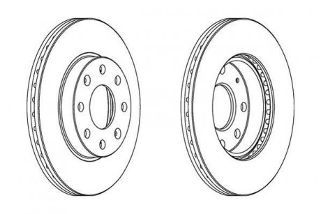 Тормозной диск передний Daewoo Kalos, Nexia / Chevrolet Aveo, Spark / Opel Astra / Saab Jurid 563019JC