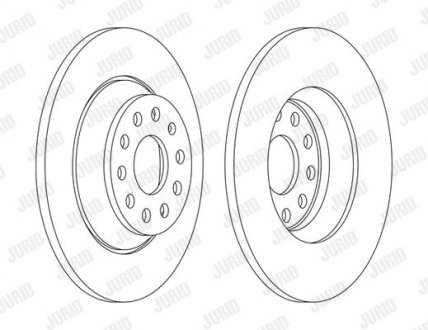 Тормозной диск задний Audi Q3, TT / Seat Alhambra, Tarraco / Skoda Kodiaq, Superb / VW Golf, Passat Jurid 563168JC