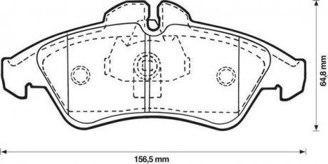 Тормозные колодки передние Mercedes Sprinter /Vito VW LT Jurid 571844J