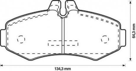 Гальмівні колодки передні Mercedes Sprinter 904 /Vito 638 Jurid 571946J