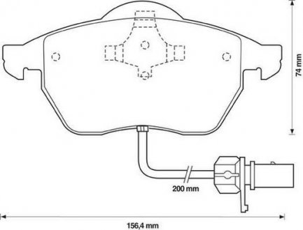 Тормозные колодки передние Audi A4 / VW Passat B5 / Seat Exeo / Skoda Superb I Jurid 571982J