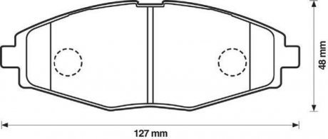 Гальмівні колодки передні Chery QQ3/ Chevrolet Matiz/ Daewoo Lanos Matiz/ ZAZ Sens Jurid 572402J