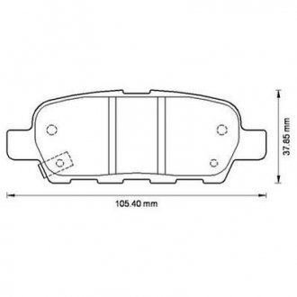 Гальмівні колодки задні Infinity/ Suzuki/ Nissan Qashqai, X-Trail, Juke, Leaf, Murano, Tiida, Teana Jurid 572501J