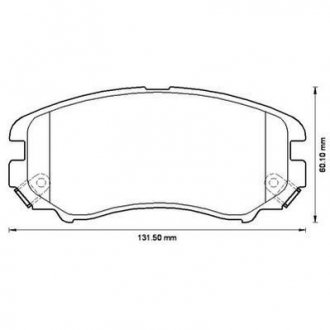 Гальмівні колодки передні KIA Sportage, Soul, Optima / Hyundai Tucson, Sonata, Elantra Jurid 572514J