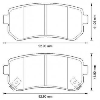 Тормозные колодки задние Hyundai Accent III, i30, Sonata V, VI / KIA Ceed, Cerato II, Rio II Jurid 572590J