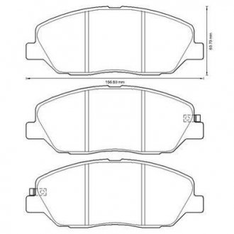 Тормозные колодки передние Hyundai Genesis, Santa Fe/ KIA Sorento / SsangYong Korando, Actyon Jurid 572607J