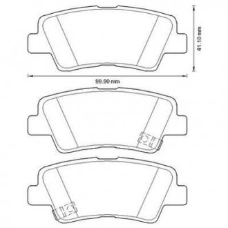 Тормозные колодки задние Hyundai Accent IV, Elantra V, Solaris, Elantra, Sonata / Kia Rio, Soul / Ssa Jurid 572629J