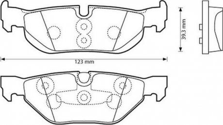 Тормозные колодки задние BMW 1-Series, 3-Series, X1 Jurid 573139J