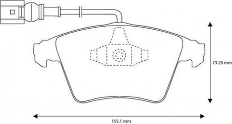 Тормозные колодки передние VW Transporter V, VI, Multivan V, VI Jurid 573159J