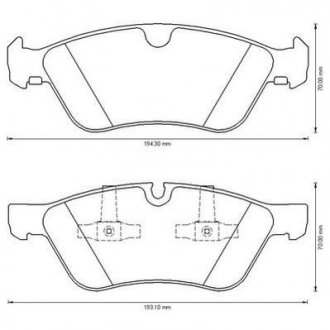 Гальмівні колодки передні Mercedes E-Class (W211, S211), M-Class (W164), G-Class (W463), GL, R-Class Jurid 573175J