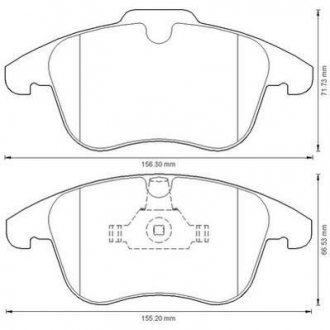 Тормозные колодки задние Ford Galaxy, Mondeo / Land Rover Discovery / Freelander, Evoque / Volvo S60 Jurid 573201J