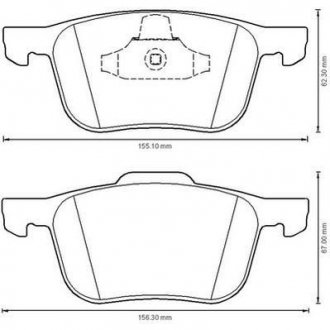 Тормозные колодки передние Ford Mazda 3, 5 / Ford Focus, C-Max / Volvo V50 Jurid 573209J