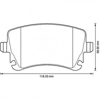 Тормозные колодки задние VW Transporter V,Transporter VI, Multivan V Jurid 573220J