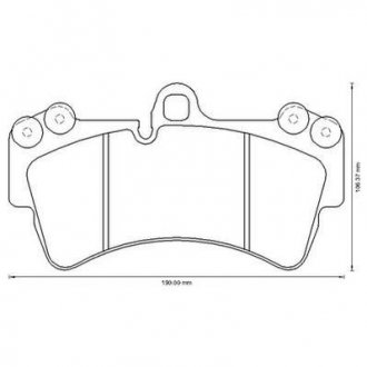 Гальмівні колодки передні Porsche Cayenne / VW Touareg / Audi Q7 (2002->) Jurid 573282J