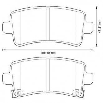 Тормозные колодки передние Saab 9-5 / Opel Insignia Chevrolet Malibu Jurid 573313J