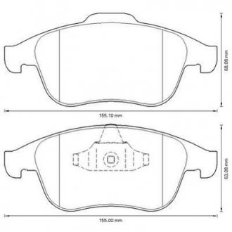 Гальмівні колодки передні Renault Scenic, Megane, Laguna, Fluence Jurid 573316J