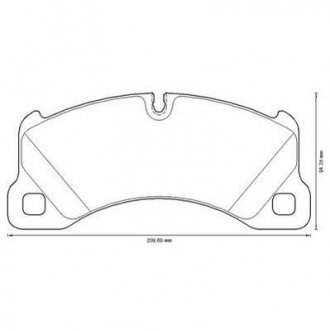 Гальмівні колодки передні Porsche Cayenne, Macan, Panamera / VW Touareg Jurid 573329JC (фото 1)