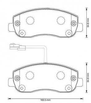 Гальмівні колодки передні Renault Master III / Opel Movano (02/2010->) / Nissan NV400 Jurid 573357J