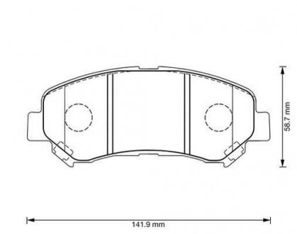 Гальмівні колодки передні Nissan Juke, X-Trail, Qashqai Jurid 573379J