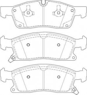 Тормозные колодки передние Mercedes M-Class, GLE (W166), GLS, GL (X166) / Jeep Grand Cherokee IV Jurid 573459J