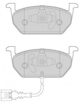 Гальмівні колодки передні VW Golf VII / Audi A3 / Seat Leon / Skoda Octavia / Toyota Jurid 573606J (фото 1)